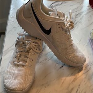 Volleyball size 9 Nike White Sneakers with Black Accents worn for a couple games
